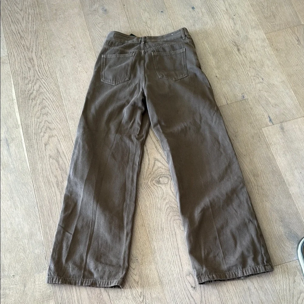 Zara Women's Brown Flare Jeans size 8